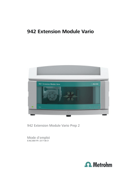 Metrohm 942 Extension Module Vario Prep 2 Manuel du propriétaire