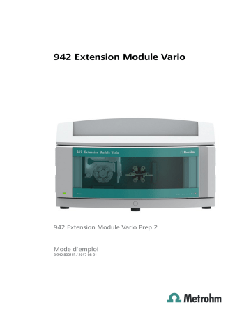 Metrohm 942 Extension Module Vario Prep 2 Manuel du propriétaire | Fixfr