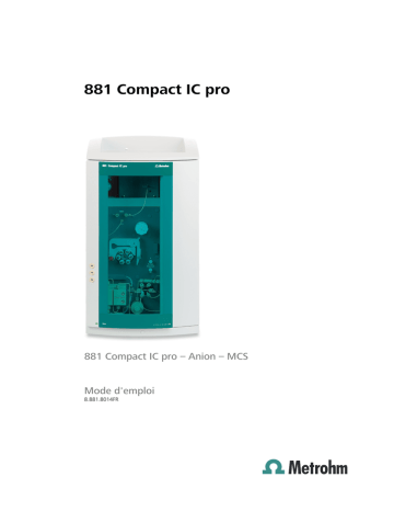 881 Combustion IC | Metrohm 881 Compact IC pro Manuel du propriétaire | Fixfr