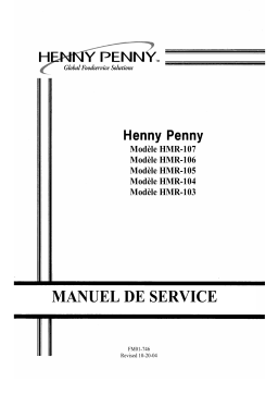Henny Penny HMR Manuel utilisateur
