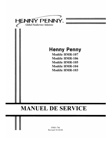 Henny Penny HMR Manuel utilisateur | Fixfr