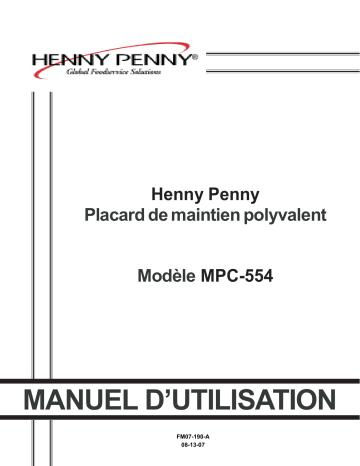 Henny Penny MPC Manuel utilisateur | Fixfr