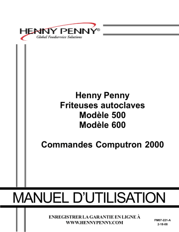 Henny Penny C2000 Manuel utilisateur | Fixfr