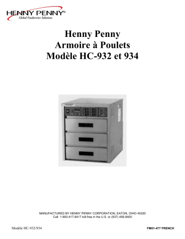 Henny Penny 932-934 Manuel utilisateur | Fixfr