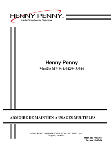 Henny Penny MP-94X Manuel utilisateur | Fixfr