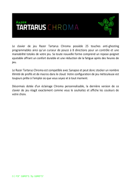 Razer Tartarus Chroma | RZ07-01510 Keyboard Mode d'emploi