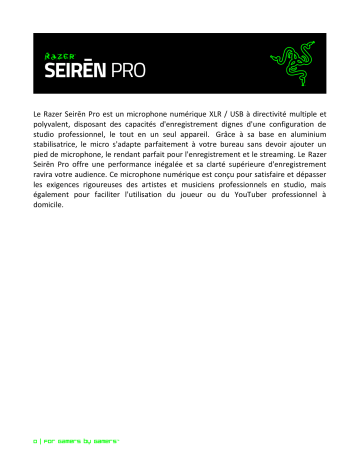 Razer Seirēn Pro | RZ05-01320 Mode d'emploi | Fixfr