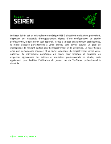 Razer Seirēn | RZ84-01270 Mode d'emploi | Fixfr