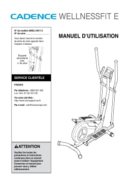 Cadence AMIEL19917 WELLFITNESSFIT E ELLIPTICAL Manuel utilisateur