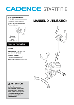 Cadence AMIEX14918 STARTFIT B BIKE Manuel utilisateur