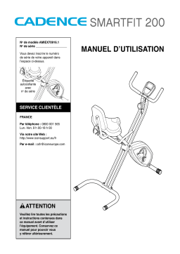 Cadence AMIEX70916 SMARTFIT 200 BIKE Manuel utilisateur