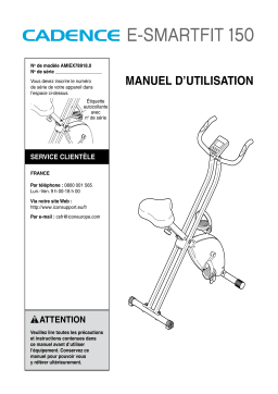 Cadence AMIEX78918 E-SMARTFIT 150 BIKE Manuel utilisateur