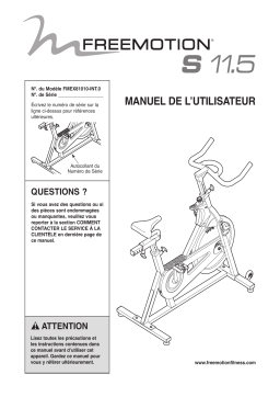 FreeMotion FMEX81010 S 11.5 BIKE Manuel utilisateur