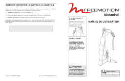 FreeMotion GZFM6011 FM ABDOMINAL BENCH Manuel utilisateur