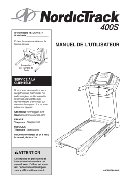 NordicTrack NETL13019n 400S TREADMILL Manuel utilisateur