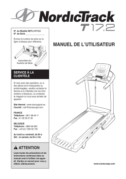 NordicTrack NETL14712 1568146 T17.2 TREADMILL Manuel utilisateur