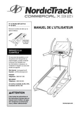 NordicTrack NETL32719 Commercial X32i TREADMILL Manuel utilisateur