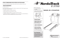 NordicTrack NETL9513 E3700 TREADMILL Manuel utilisateur