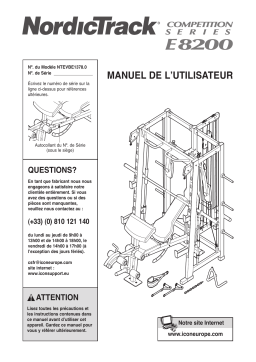 NordicTrack NTEVBE1378 SMITH MACHINE BENCH Manuel utilisateur