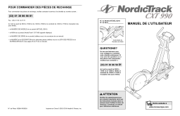 NordicTrack NTEVEL1291 CXT990 ELLIPTICAL Manuel utilisateur