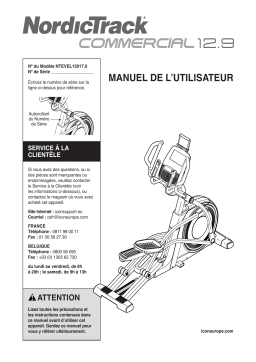 NordicTrack NTEVEL15017 Commercial 12.9 ELLIPTICAL Manuel utilisateur