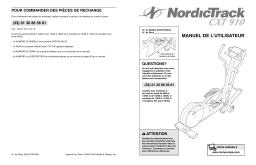 NordicTrack NTEVEL5901 CXT910 ELLIPTICAL Manuel utilisateur