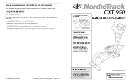 NordicTrack NTEVEL5903 CXT 950 ELLIPTICAL Manuel utilisateur