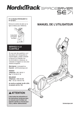 NordicTrack NTEVEL90917 SpaceSaver SE7i ELLIPTICAL Manuel utilisateur