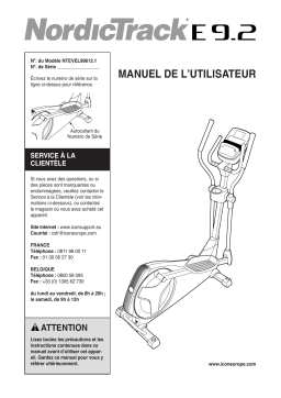 NordicTrack NTEVEL99812 1568242 E9.2 ELLIPTICAL Manuel utilisateur