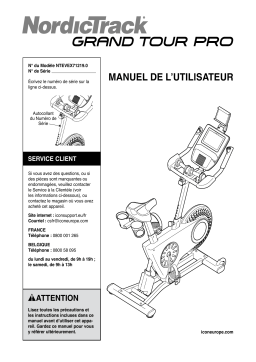 NordicTrack NTEVEX71219 GRAND TOUR PRO BIKE Manuel utilisateur