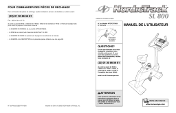 NordicTrack NTEVEX7983 SL800 BIKE Manuel utilisateur