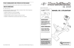 NordicTrack NTEVEX9983 SL850 BIKE Manuel utilisateur