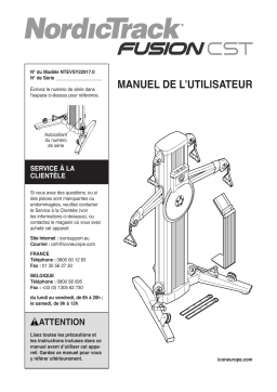 NordicTrack NTEVSY22917 Fusion CST SYSTEM Manuel utilisateur