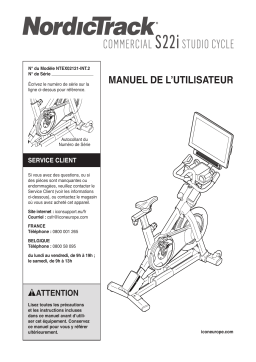 NordicTrack NTEX02121-INT Commercial S22i Studio Cycle Exercise Bike Manuel utilisateur