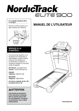 NordicTrack NTL89121-INT Commercial 900 TREADMILL Manuel utilisateur