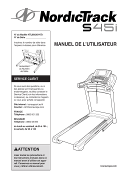 NordicTrack NTL99520-INT S45i TREADMILL Manuel utilisateur