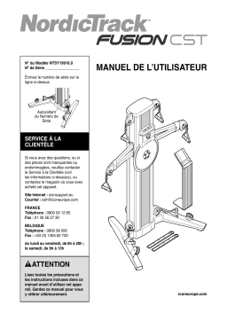 NordicTrack NTSY19916 Fusion CST Strength Manuel utilisateur