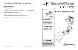 NordicTrack NTEVEL1583 CXT 1200 ELLIPTICAL Manuel utilisateur