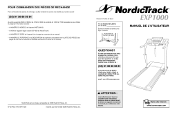 NordicTrack NETL0991 EXP 1000 TREADMILL Manuel utilisateur