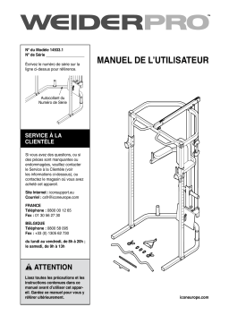 Weider 14933 BENCH Manuel utilisateur