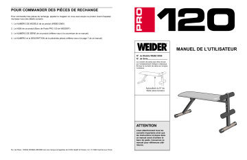 Weider WEBE1206 PRO 120 BENCH Manuel utilisateur | Fixfr