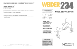 Weider WEEMBE3722 234 BENCH Manuel utilisateur