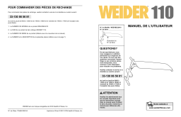 Weider WEEVBE3241 110 BENCH Manuel utilisateur