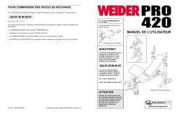 Weider WEEVBE3291 420 BENCH Manuel utilisateur