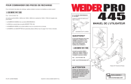 Weider WEEVBE3295 PRO 425 BENCH Manuel utilisateur