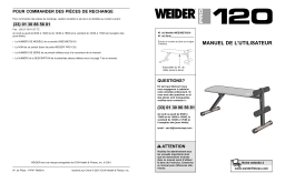 Weider WEEVBE7021 PRO 120 BENCH Manuel utilisateur