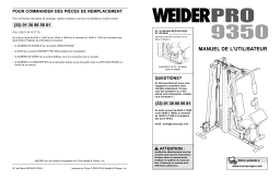 Weider WEEVSY5923 9350 SYSTEM Manuel utilisateur