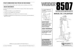 Weider WEEMSY8701 8507 SYSTEM Manuel utilisateur