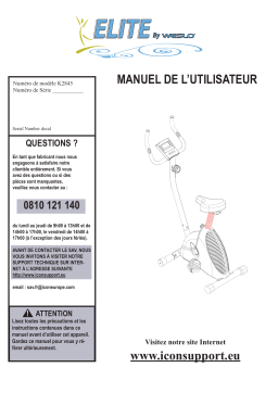 Weslo K2845 WS ELITE 2.0 BIKE Manuel utilisateur