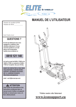 Weslo K5930 WS ELITE 2.0 ELLIPTICAL Manuel utilisateur